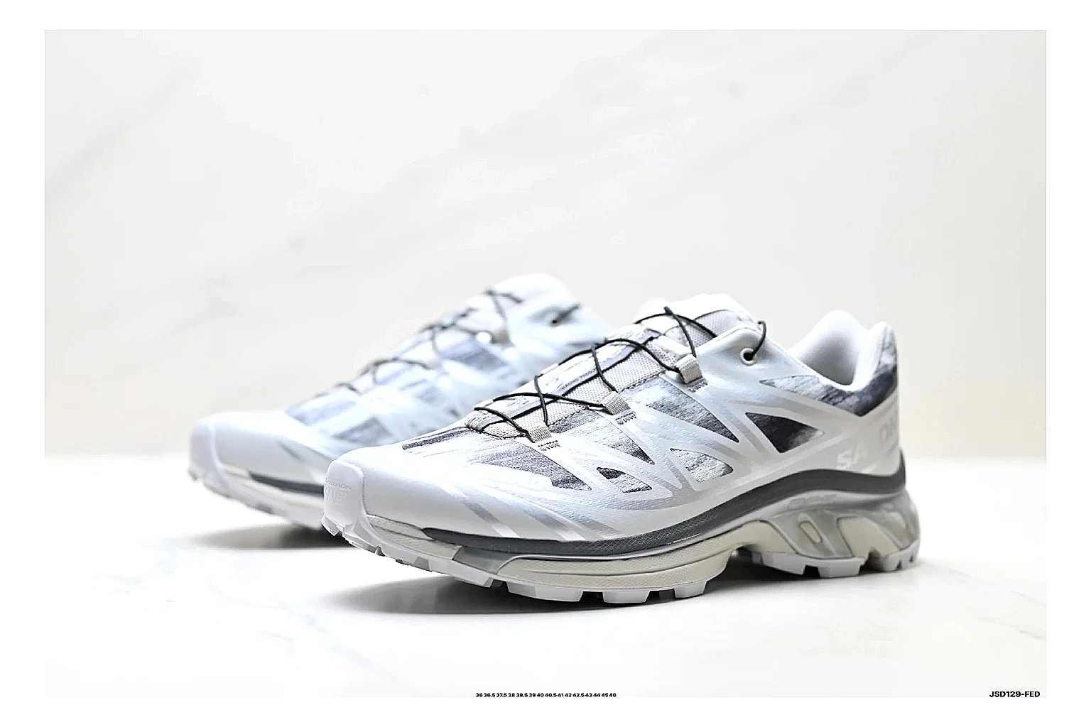 Salomon Xt Runner Silver Gray spreadsheet record photo showing silver gray mesh trail upper, technical runner overlays, speed-lace style structure, and rugged sole thumbnail 4