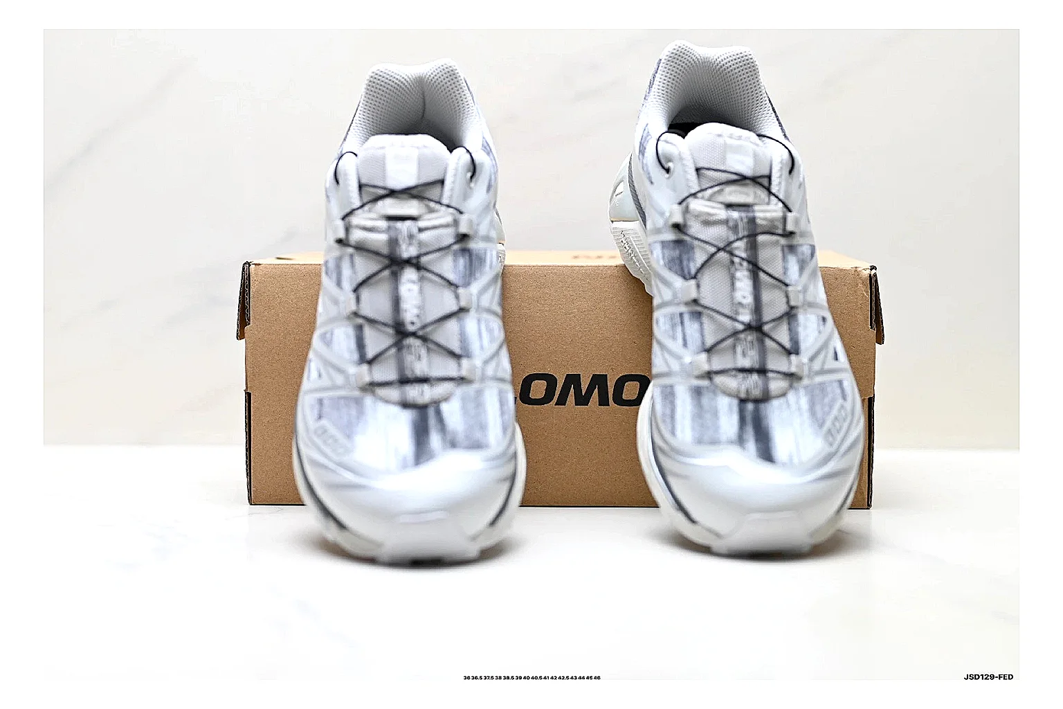 Salomon Xt Runner Silver Gray spreadsheet record photo showing silver gray mesh trail upper, technical runner overlays, speed-lace style structure, and rugged sole thumbnail 5