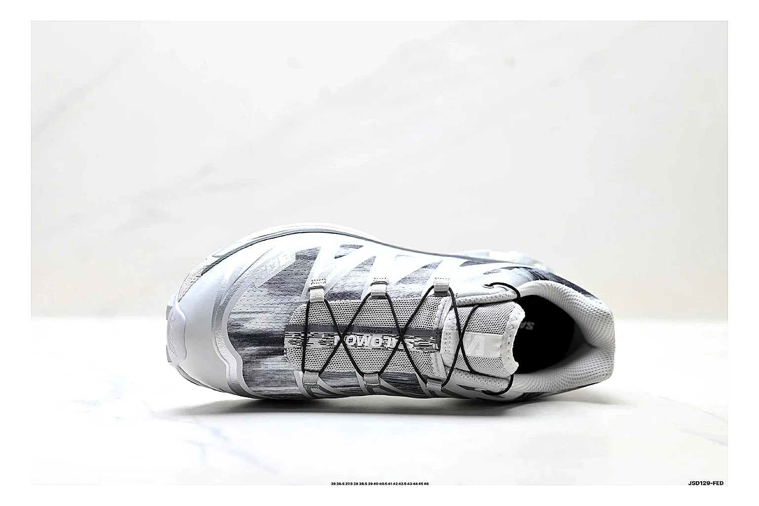 Salomon Xt Runner Silver Gray spreadsheet record photo showing silver gray mesh trail upper, technical runner overlays, speed-lace style structure, and rugged sole thumbnail 6