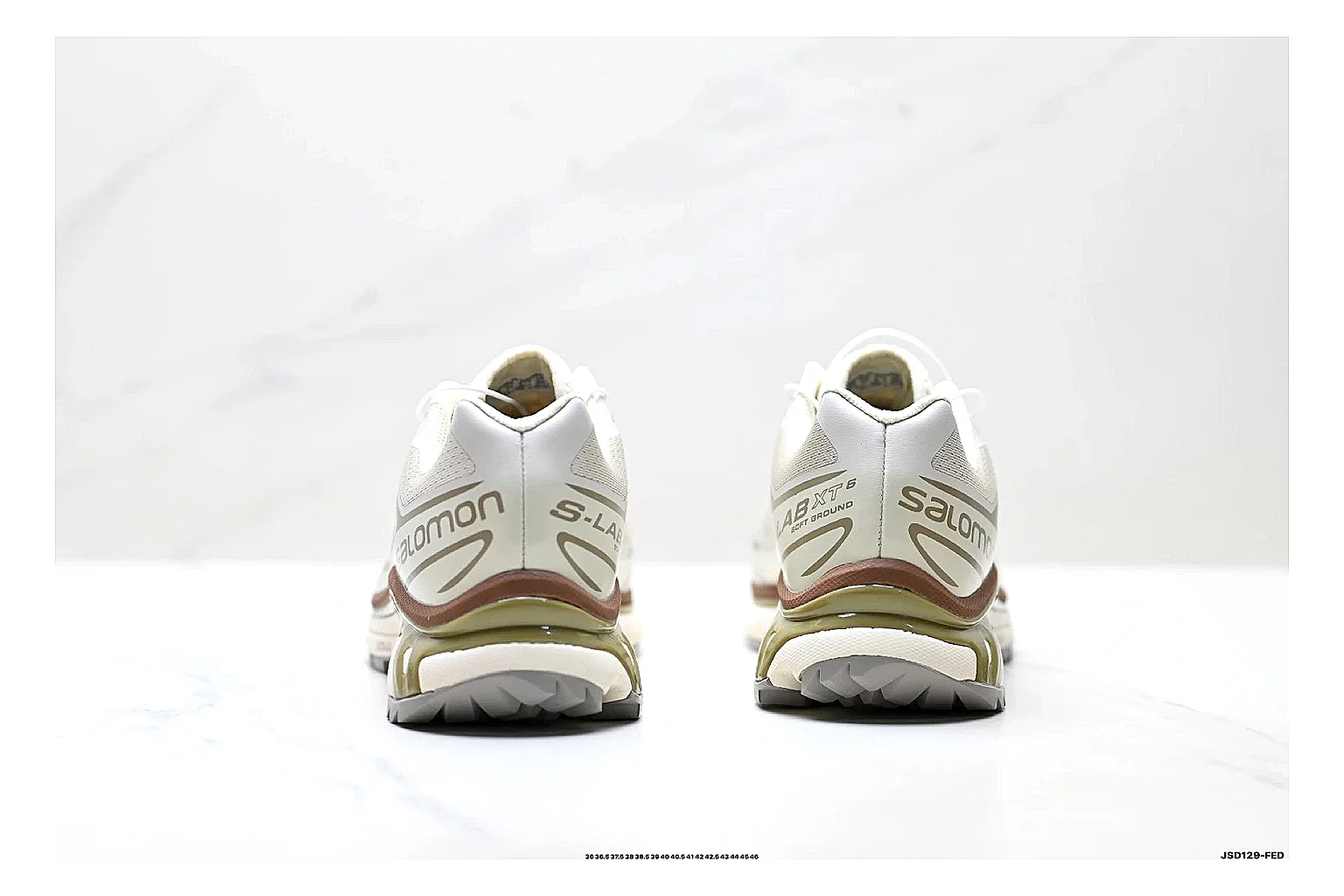 Salomon Xt Runner White Gold spreadsheet record photo showing white mesh trail-runner upper, gold accents, speed-lace style structure, and rugged sole thumbnail 3
