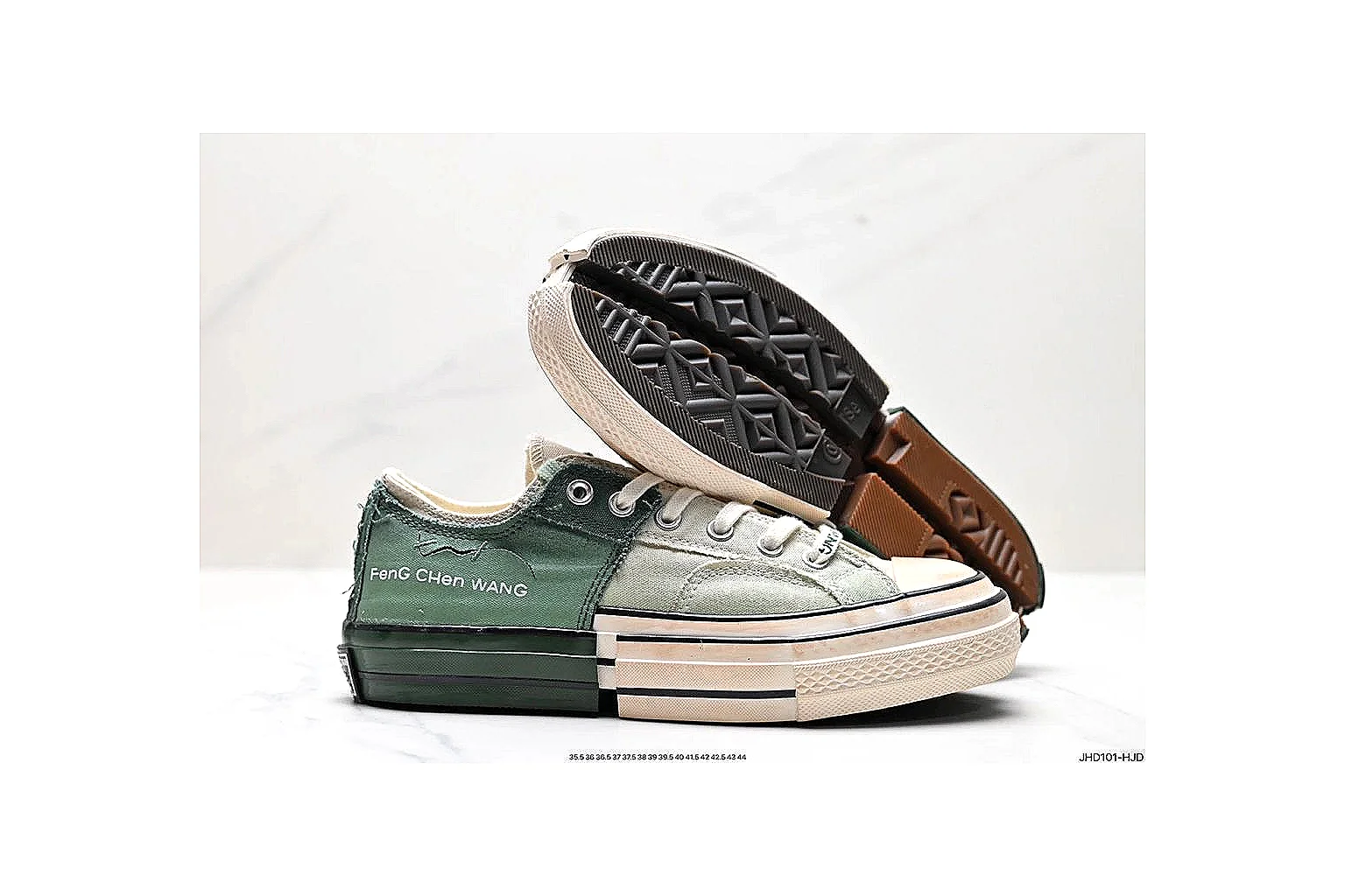kakosheetbase.com Green Black Six Angle Footwear Low Top spreadsheet record six-photo gallery