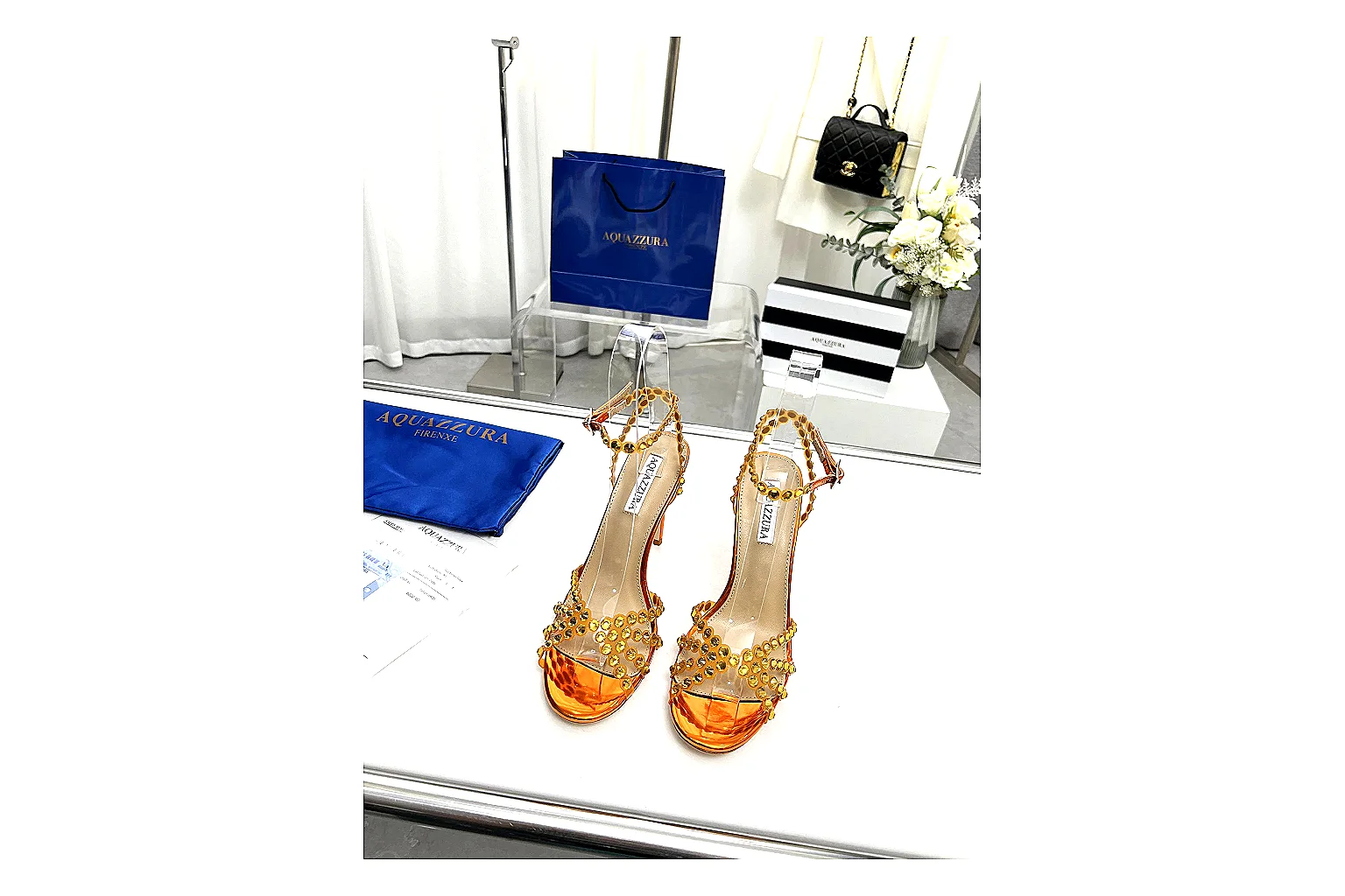 kakosheetbase.com Tan Orange Strappy Heel Sandal Heel spreadsheet record six-photo gallery thumbnail 3