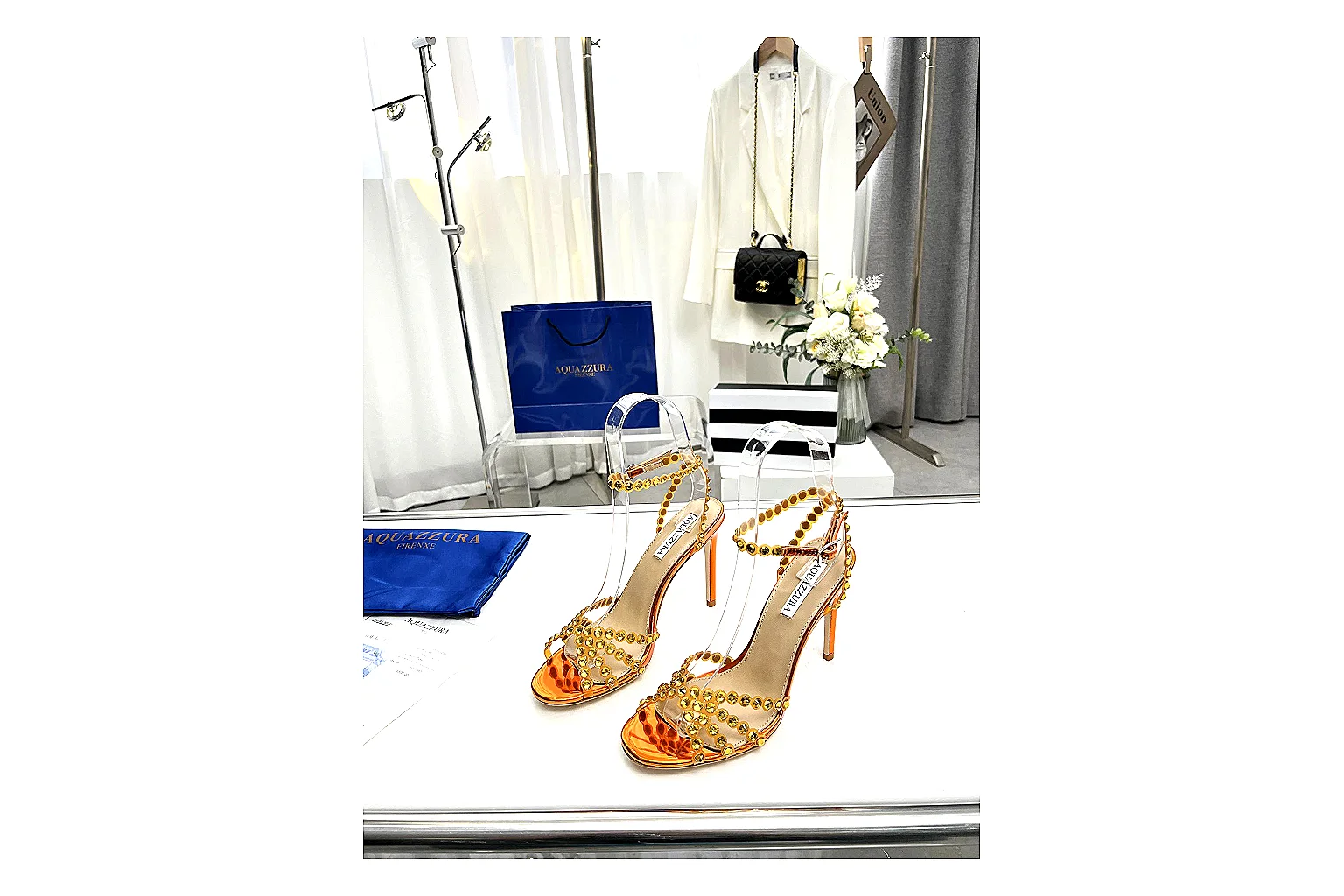 kakosheetbase.com Tan Orange Strappy Heel Sandal Heel spreadsheet record six-photo gallery thumbnail 6