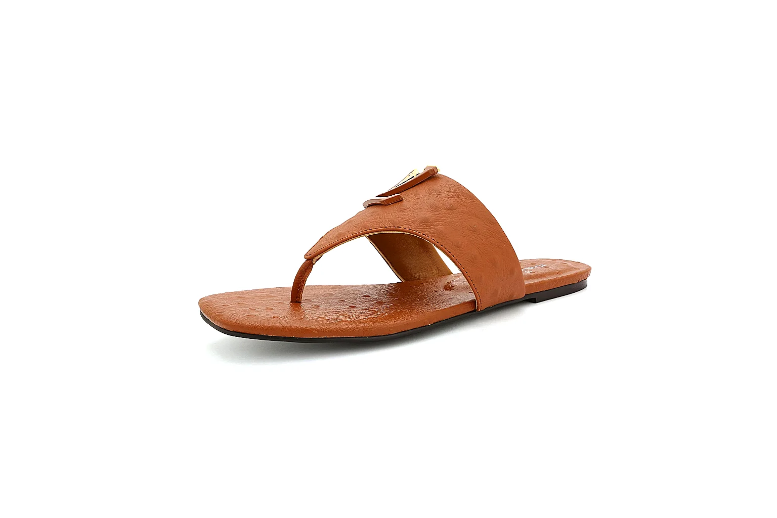 Kako Sheetbase record image for Other Brown Leather Slide Sandal thumbnail 2