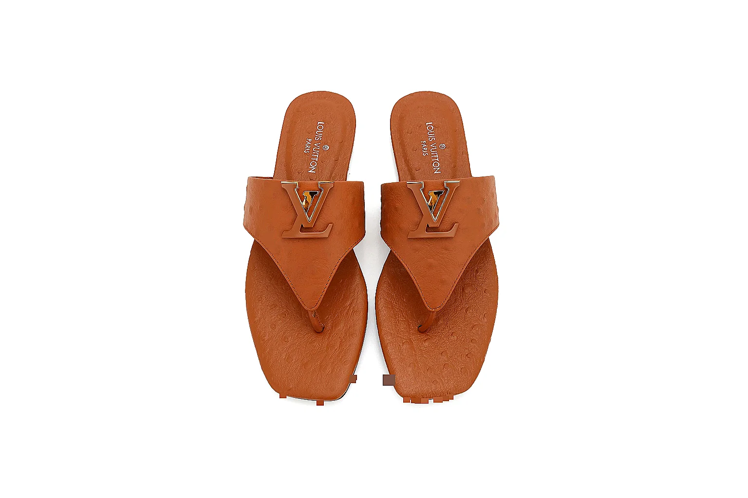Kako Sheetbase record image for Other Brown Leather Slide Sandal thumbnail 6