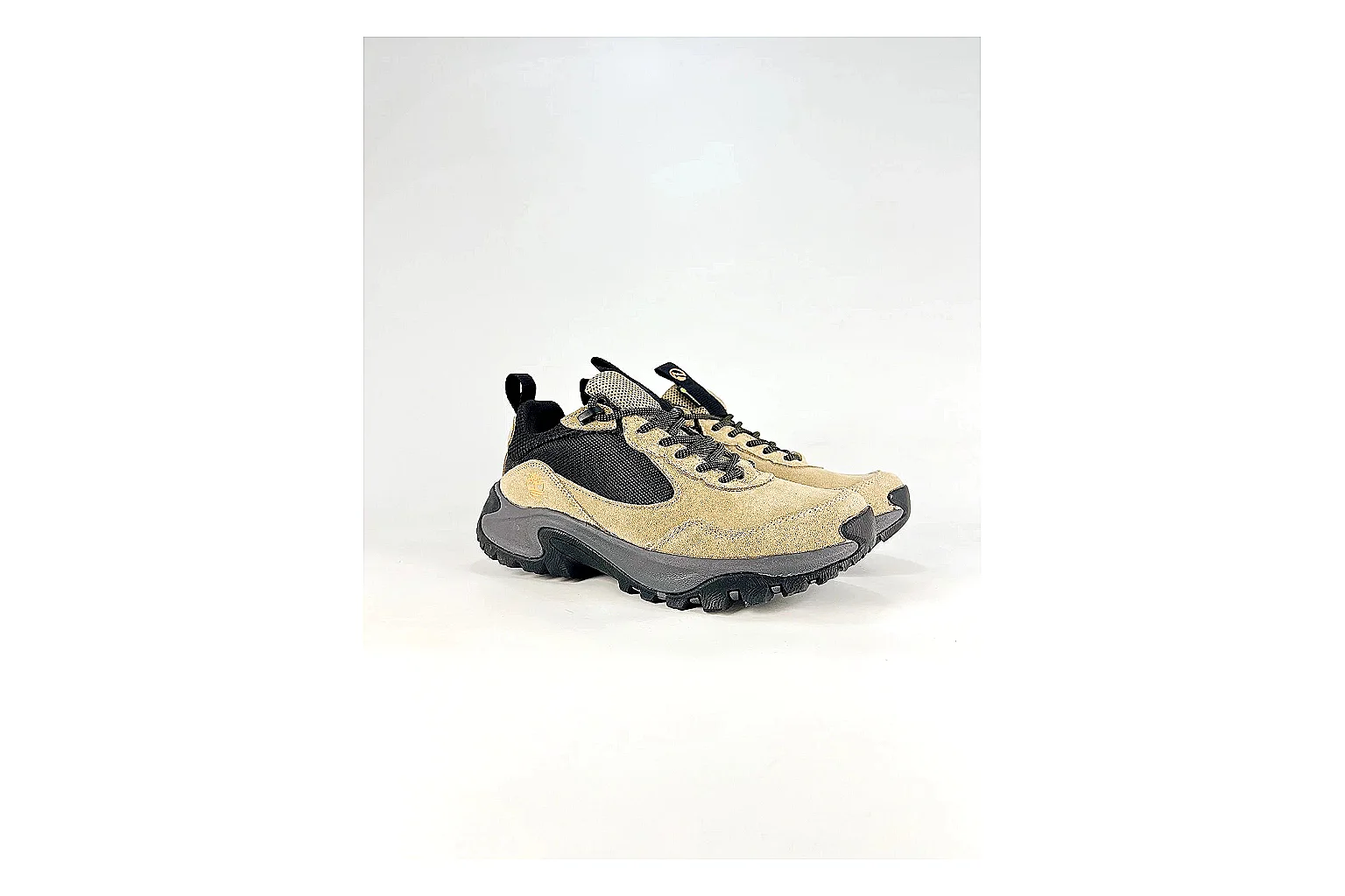 Timberland Motion Access Beige Black Sneakers spreadsheet record image with beige black outdoor sneakers with mesh-leather texture, side-profile shape, upper panel lines, and outsole detail thumbnail 6