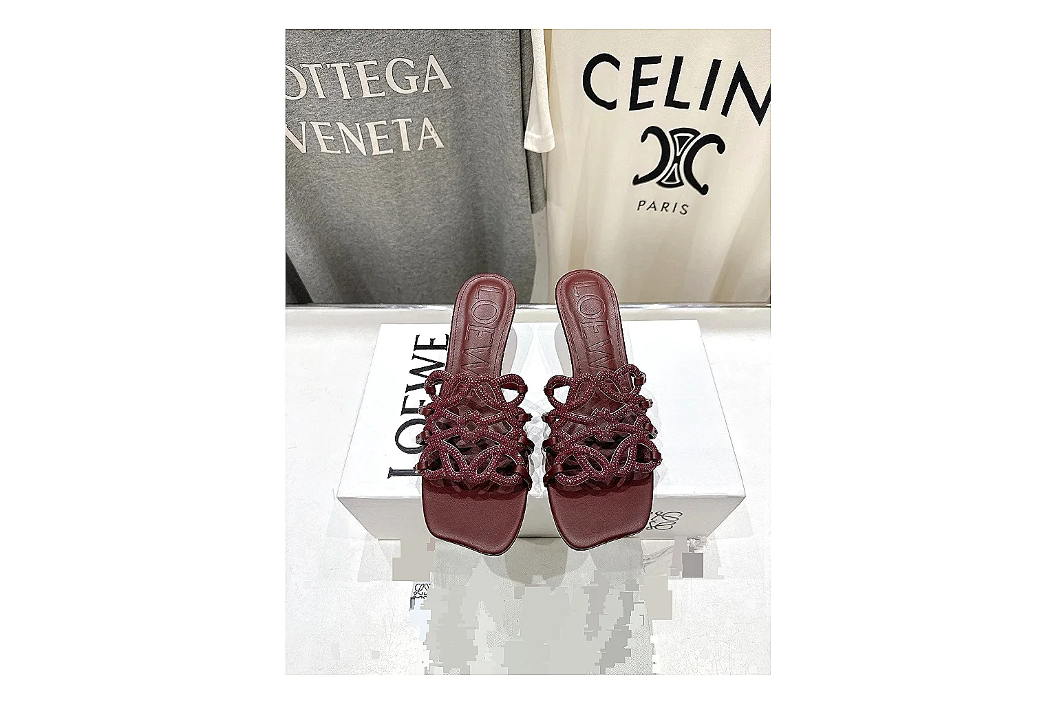kakosheetbase.com Burgundy Woven Mule 9843 Burgundy mule product image