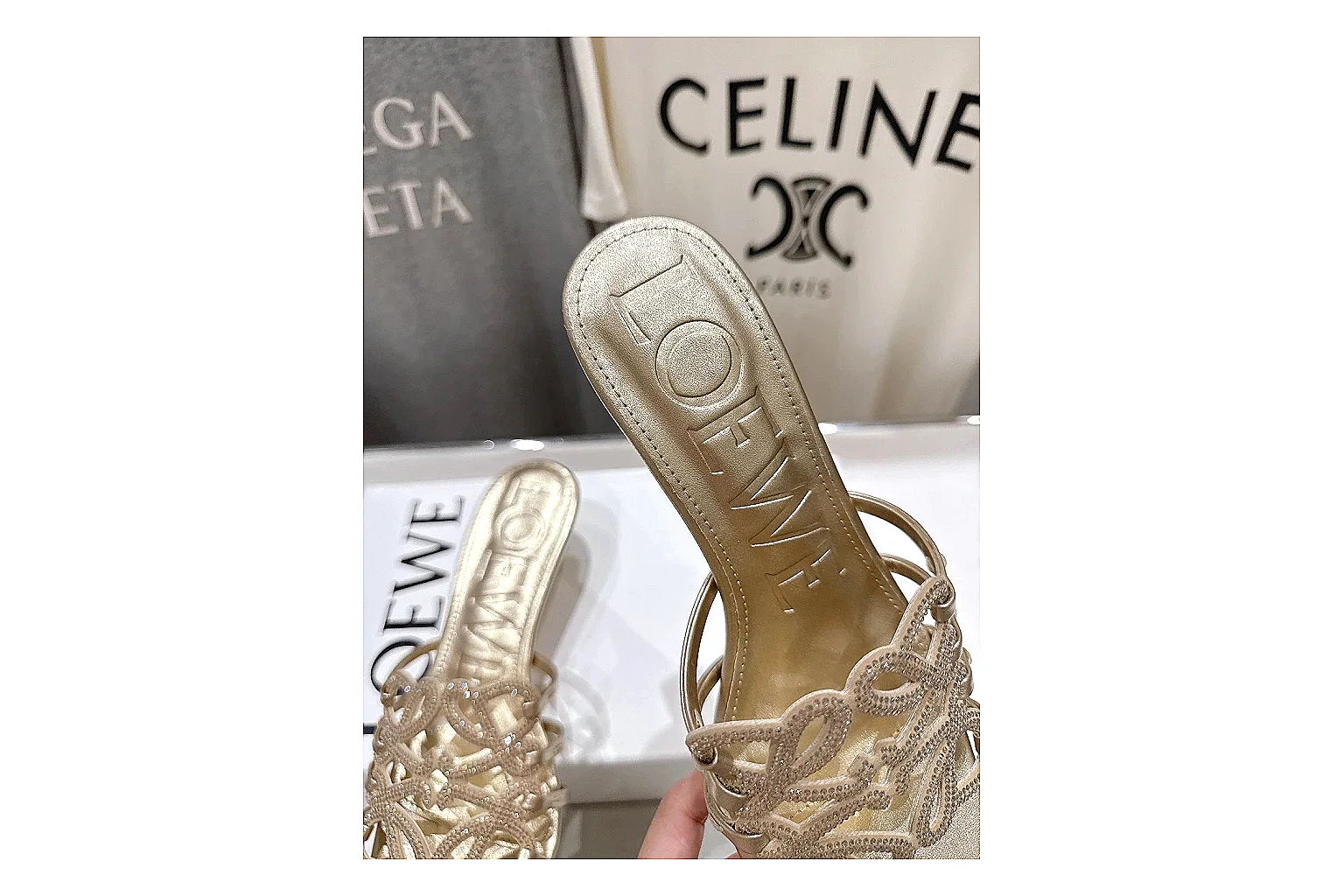 kakosheetbase.com Gold Woven Mule 9787 Gold mule product image thumbnail 5
