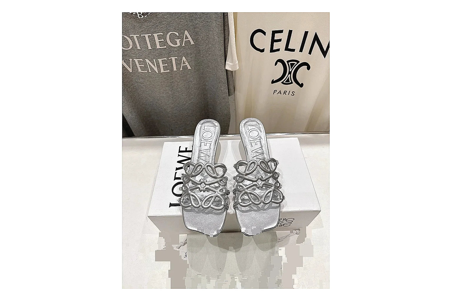 kakosheetbase.com Silver Woven Mule 9533 Silver mule product image