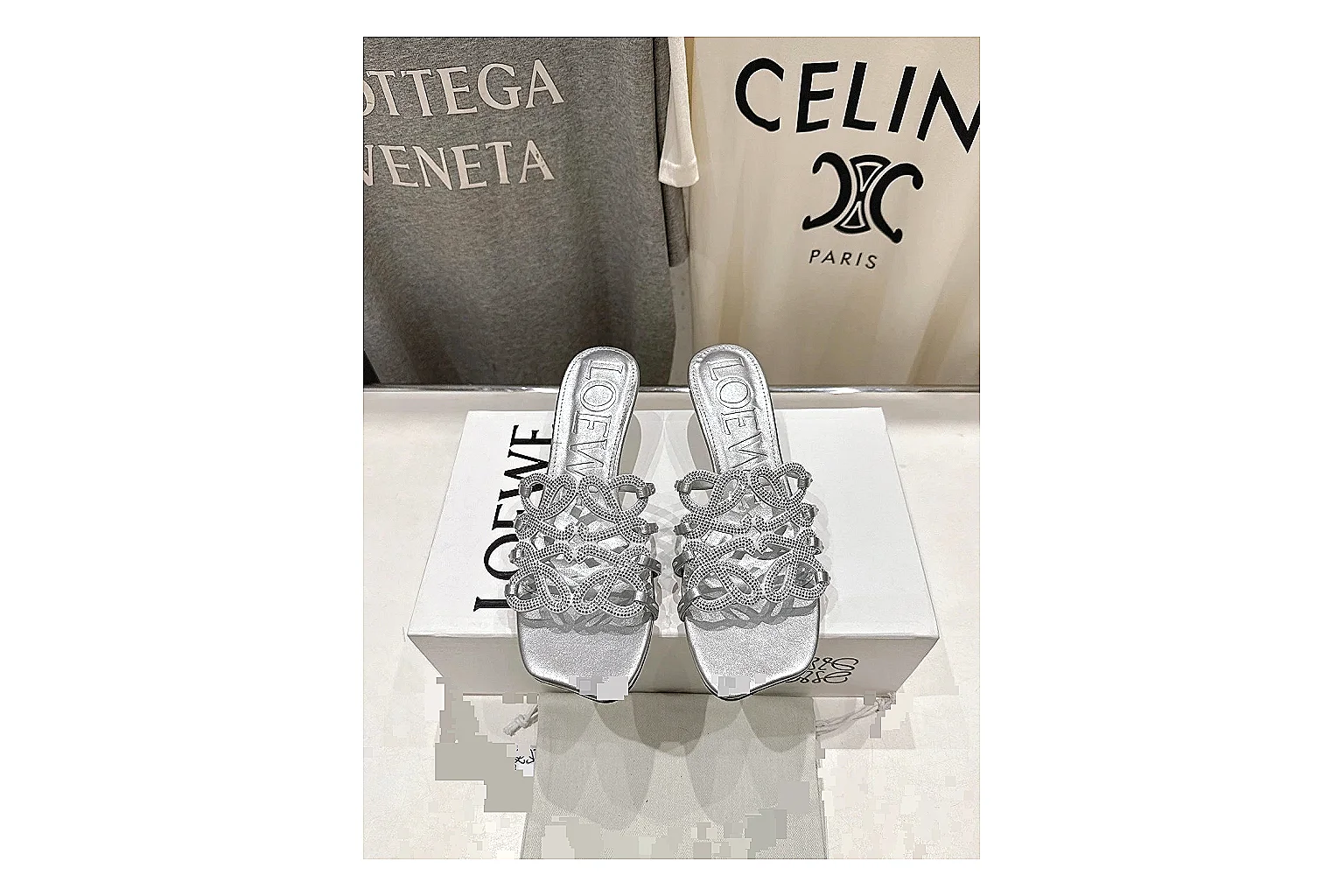 kakosheetbase.com Silver Woven Mule 9721 Silver mule product image